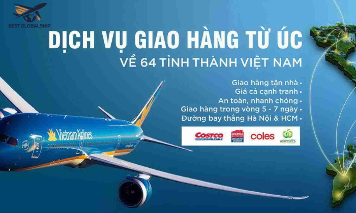 Báo giá cước vận chuyển hàng từ Úc về Việt Nam